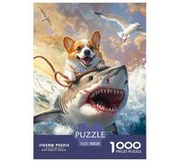 Puzzles Adultes 1000 Pièces Puzzle Corgi Puzzles Papier Jeu Éducatif pour La Décoration De La Maison Pet Dog pour Adultes Et Enfants À Partir De 8 Ans 38x26cm/1000pcs