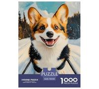 Puzzles Adultes 1000 Pièces Puzzle Corgi Puzzles Papier Jeu Éducatif Team Building Cadeau Pet Dog pour Adultes Enfants 70x50cm/1000pcs