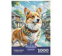 Puzzles Adultes 1000 Pièces Puzzle CorgiPuzzles Papier Jeu Éducatif pour Les Amants Ou Les Amis Cadeau De Fête des Mères Port City pour Adultes Enfants 70x50cm/1000pcs