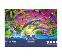 Puzzles Adultes 1000 Pièces Puzzle DauphinPuzzles Papier Jeu De Famille pour La Décoration De La Maison Marine Animal Series pour Adultes Enfants 38x26cm/1000pcs