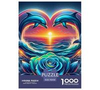 Puzzles Adultes 1000 Pièces Puzzle DauphinPuzzles Papier Jeu Éducatif Puzzle Familial Marine Animal Series pour Adultes Enfants 70x50cm/1000pcs