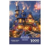 Puzzles Adultes 1000 Pièces Puzzle Dream ChâteauPuzzles Papier Divertissement Team Building Cadeau Fairy Tale Cottage pour Adultes Et Enfants À Partir De 8 Ans 70x50cm/1000pcs