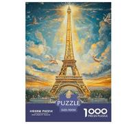 Puzzles Adultes 1000 Pièces Puzzle Eiffel Tower Puzzles Papier Jeu De Famille Puzzle Familial Urban Architecture pour Adultes Et Enfants À Partir De 12 Ans 70x50cm/1000pcs