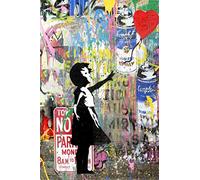 Puzzles Adultes 1000 Pièces Puzzle En Bois, Banksy Art Girl Holding Balloons, Puzzle Sets For Family, Brain Challenge Puzzles For Children, Parent-Child Games, Intelligence Jigsaw Puzzles, Very Good