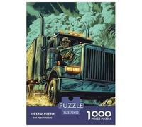 Puzzles Adultes 1000 Pièces Puzzle Gros camionPuzzles Papier Jeu De Famille pour La Décoration De La Maison Cowgirl pour Adultes Et Enfants À Partir De 8 Ans 70x50cm/1000pcs