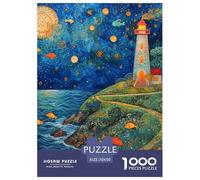 Puzzles Adultes 1000 Pièces Puzzle Harbor Lighthouse Puzzles Papier Jeu Éducatif Puzzle Familial Dream Coast pour Adultes Et Enfants À Partir De 14 an 70x50cm/1000pcss