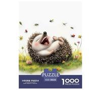 Puzzles Adultes 1000 Pièces Puzzle Hedgehog Puzzles Papier Divertissement Parfait pour Les Soirées De Jeu Cute Animals pour Adultes Et Enfants À Partir De 12 Ans 38x26cm/1000pcs