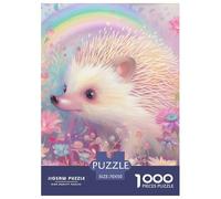 Puzzles Adultes 1000 Pièces Puzzle Hedgehog Puzzles Papier Jeu Éducatif Parfait pour Les Soirées De Jeu Pink Rainbow pour Adultes Et Enfants À Partir De 14 an 70x50cm/1000pcss