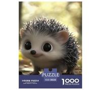 Puzzles Adultes 1000 Pièces Puzzle Hedgehog Puzzles Papier Jeu Éducatif Parfait pour Les Soirées De Jeu Cute Animals pour Adultes Et Enfants À Partir De 14 an 38x26cm/1000pcss