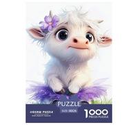 Puzzles Adultes 1000 Pièces Puzzle Highland Cow Puzzles Papier Jeu Éducatif Pour Les Amants Ou Les Amis Cadeau De Fête Des Mères Cute Animals Pour Adultes Et Enfants À Partir De 12 Ans 38x26cm/1000pcs