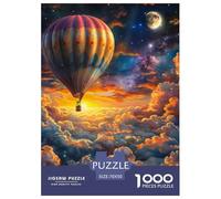 Puzzles Adultes 1000 Pièces Puzzle Hot Air Balloon Puzzles Papier Jeu Éducatif Parfait pour Les Soirées De Jeu Stars on The Clouds pour Adultes Enfants 70x50cm/1000pcs