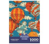 Puzzles Adultes 1000 Pièces Puzzle Hot Air Balloons Puzzles Papier Divertissement Team Building Cadeau Artistic Style pour Adultes Et Enfants À Partir De 12 Ans 38x26cm/1000pcs
