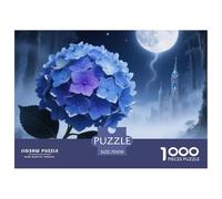 Puzzles Adultes 1000 Pièces Puzzle HydrangéePuzzles Papier DIY Divertissement pour Les Amants Ou Les Amis Cadeau De Fête des Mères Dark Castle pour Adultes Et Enfants À Partir De 8 Ans 70x50cm/1000pc