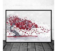 Puzzles Adultes 1000 Pièces Puzzle Japonais en Bois De Série De Bushido, Jouet De Puzzle De Défi De Cerveau pour des Enfants, Puzzles Rouges D’Intelligence De Modèle De Fleur De Cerise, Jeux par