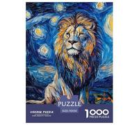 Puzzles Adultes 1000 Pièces Puzzle Lion Puzzles Papier Jeu De Famille Puzzle Familial Oil Painting Art pour Adultes Et Enfants À Partir De 8 Ans 70x50cm/1000pcs