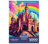 Puzzles Adultes 1000 Pièces Puzzle Magic Castle Puzzles Papier Jeu Éducatif pour Les Amants Ou Les Amis Cadeau De Fête des Mères Rainbow pour Adultes Et Enfants À Partir De 8 Ans 70x50cm/1000pcs