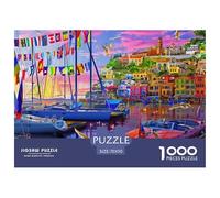 Puzzles Adultes 1000 Pièces Puzzle Maison Papier Divertissement Puzzle Familial Port City pour Adultes Et Enfants À Partir De 14 an 70x50cm