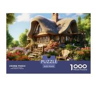 Puzzles Adultes 1000 Pièces Puzzle Montagne Village CottagePuzzles Papier Jeu Éducatif pour La Décoration De La Maison Spring Flower Clusters pour Adultes Et Enfants À Partir De 12 Ans 70x50cm/1000pc