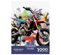 Puzzles Adultes 1000 Pièces Puzzle Motocross Bike Puzzles Papier Divertissement Team Building Cadeau Dirt Bike pour Adultes Et Enfants À Partir De 8 Ans 38x26cm/1000pcs