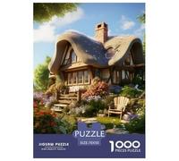 Puzzles Adultes 1000 Pièces Puzzle Mountain Village Cottage Puzzles Papier Divertissement Team Building Cadeau Spring Flower Clusters pour Adultes Et Enfants À Partir De 14 an 70x50cm/1000pcss