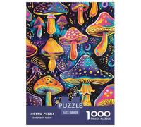 Puzzles Adultes 1000 Pièces Puzzle Mushroom Puzzles Papier Divertissement Pour Les Amants Ou Les Amis Cadeau De Fête Des Mères Picture Book Painting Pour Adultes Et Enfants À Partir De 12 Ans 38x26cm/