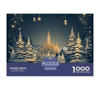 Puzzles Adultes 1000 Pièces Puzzle Noël enneigé Bonne Nouvelle annéePuzzles Papier Jeu De Famille Puzzle Familial Milu CerfPour Adultes Et Enfants À Partir De 12 Ans 70x50cm/1000pcs