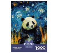 Puzzles Adultes 1000 Pièces Puzzle Oil Painting Panda Puzzles Papier Divertissement Team Building Cadeau National Treasure pour Adultes Enfants 70x50cm/1000pcs