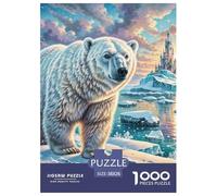Puzzles Adultes 1000 Pièces Puzzle Ours polairePuzzles Papier Jeu Éducatif pour La Décoration De La Maison The Ice Age pour Adultes Et Enfants À Partir De 8 Ans 38x26cm/1000pcs