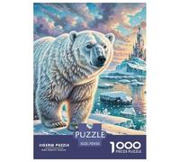 Puzzles Adultes 1000 Pièces Puzzle Ours polairePuzzles Papier Jeu Éducatif pour Les Amants Ou Les Amis Cadeau De Fête des Mères The Ice Age pour Adultes Enfants 70x50cm/1000pcs