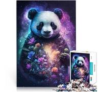Puzzles Adultes 1000 pièces Puzzle Panda et Fleurs Œuvre d'art 26x38cm Collection d'artistes Beaux-Arts pour Adolescents à partir de 14 Ans
