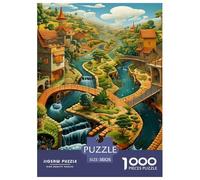 Puzzles Adultes 1000 Pièces Puzzle Paradise Puzzles Papier Divertissement Puzzle Familial Flowing Water pour Adultes Et Enfants À Partir De 8 Ans 38x26cm/1000pcs
