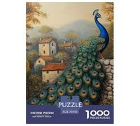 Puzzles Adultes 1000 Pièces Puzzle Peacock Puzzles Papier Divertissement Pour Les Amants Ou Les Amis Cadeau De Fête Des Mères The King of The Birds Pour Adultes Et Enfants À Partir De 14 An 70x50cm/10