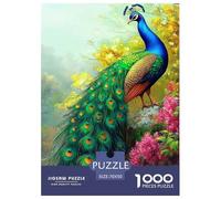 Puzzles Adultes 1000 Pièces Puzzle Peacock Puzzles Papier Divertissement Team Building Cadeau The King of The Birds pour Adultes Et Enfants À Partir De 12 Ans 70x50cm/1000pcs