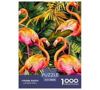 Puzzles Adultes 1000 Pièces Puzzle Pink Flamingos Puzzles Papier Jeu Éducatif Pour Les Amants Ou Les Amis Cadeau De Fête Des Mères Jungle Animals Pour Adultes Et Enfants À Partir De 8 Ans 38x26cm/1000