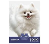 Puzzles Adultes 1000 Pièces Puzzle Pomeranian Puzzles Papier Jeu Éducatif Team Building Cadeau Pet Dog pour Adultes Et Enfants À Partir De 12 Ans 38x26cm/1000pcs