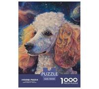 Puzzles Adultes 1000 Pièces Puzzle Poodle Puzzles Papier Jeu Éducatif pour Les Amants Ou Les Amis Cadeau De Fête des Mères Pet Dog pour Adultes Et Enfants À Partir De 12 Ans 70x50cm/1000pcs