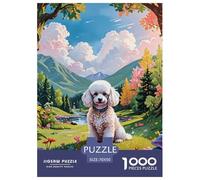 Puzzles Adultes 1000 Pièces Puzzle PoodlePuzzles Papier Divertissement Puzzle Familial Pet Dog pour Adultes Enfants 70x50cm/1000pcs