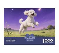Puzzles Adultes 1000 Pièces Puzzle PoodlePuzzles Papier DIY Divertissement pour Les Amants Ou Les Amis Cadeau De Fête des Mères Pet Dog pour Adultes Et Enfants À Partir De 8 Ans 70x50cm/1000pcs