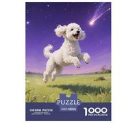 Puzzles Adultes 1000 Pièces Puzzle PoodlePuzzles Papier Jeu De Famille pour La Décoration De La Maison Pet Dog pour Adultes Et Enfants À Partir De 12 Ans 38x26cm/1000pcs