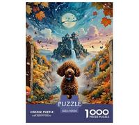 Puzzles Adultes 1000 Pièces Puzzle PoodlePuzzles Papier Jeu Éducatif Parfait pour Les Soirées De Jeu Pet Dog pour Adultes Et Enfants À Partir De 8 Ans 70x50cm/1000pcs