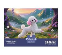 Puzzles Adultes 1000 Pièces Puzzle PoodlePuzzles Papier Jeu Éducatif pour Les Amants Ou Les Amis Cadeau De Fête des Mères Pet Dog pour Adultes Et Enfants À Partir De 14 an 70x50cm/1000pcss