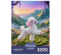 Puzzles Adultes 1000 Pièces Puzzle PoodlePuzzles Papier Jeu Éducatif pour Les Amants Ou Les Amis Cadeau De Fête des Mères Pet Dog pour Adultes Enfants 70x50cm/1000pcs