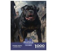 Puzzles Adultes 1000 Pièces Puzzle Rottweiler Puzzles Papier Divertissement Team Building Cadeau Pet Dog pour Adultes Et Enfants À Partir De 8 Ans 38x26cm/1000pcs