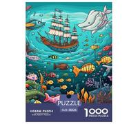 Puzzles Adultes 1000 Pièces Puzzle Seabed A School of Fish Puzzles Papier Divertissement Pour Les Amants Ou Les Amis Cadeau De Fête Des Mères Marine Animal Pour Adultes Et Enfants À Partir De 14 An 38