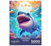 Puzzles Adultes 1000 Pièces Puzzle Shark Puzzles Papier Jeu Éducatif pour La Décoration De La Maison Seabed A School of Fish pour Adultes Et Enfants À Partir De 8 Ans 70x50cm/1000pcs