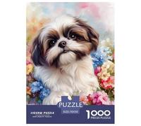 Puzzles Adultes 1000 Pièces Puzzle Shih Tzu Puzzles Papier Divertissement Team Building Cadeau Pet Dog pour Adultes Et Enfants À Partir De 12 Ans 70x50cm/1000pcs
