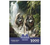 Puzzles Adultes 1000 Pièces Puzzle Siberian Husky Puzzles Papier Jeu De Famille pour La Décoration De La Maison Pet Dog pour Adultes Et Enfants À Partir De 12 Ans 70x50cm/1000pcs