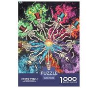 Puzzles Adultes 1000 Pièces Puzzle Skull Puzzles Papier Jeu De Famille pour La Décoration De La Maison Cool Bones pour Adultes Et Enfants À Partir De 14 an 70x50cm/1000pcss