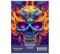 Puzzles Adultes 1000 Pièces Puzzle Skull Puzzles Papier Jeu De Famille Puzzle Familial Cool Bones pour Adultes Et Enfants À Partir De 14 Ans 38x26cm/1000pcs