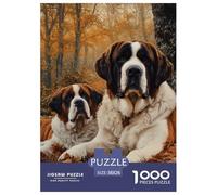 Puzzles Adultes 1000 Pièces Puzzle St. Bernard Puzzles Papier Jeu De Famille Puzzle Familial Pet Dog pour Adultes Et Enfants À Partir De 8 Ans 38x26cm/1000pcs